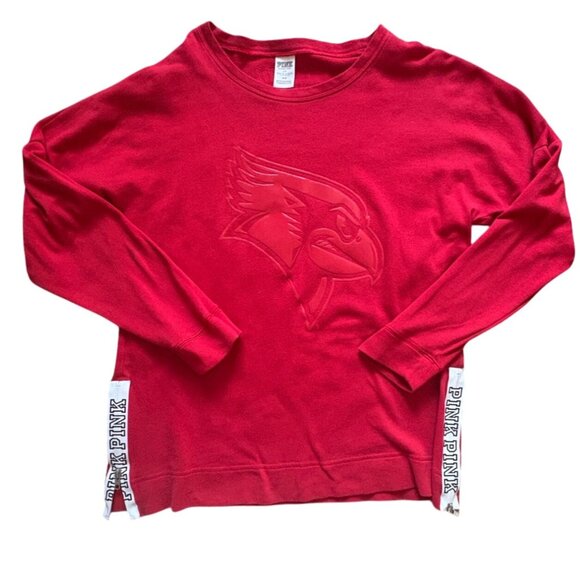 PINK victoria's Secret Illinois State University College Sweatshirt-Red-M-GUC - Picture 1 of 8